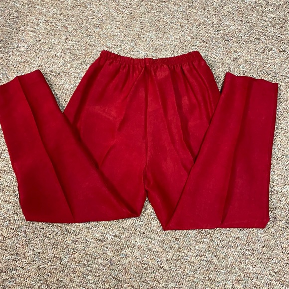 Christie of CA rayon high wasted red pants Size 14 - Picture 4 of 11